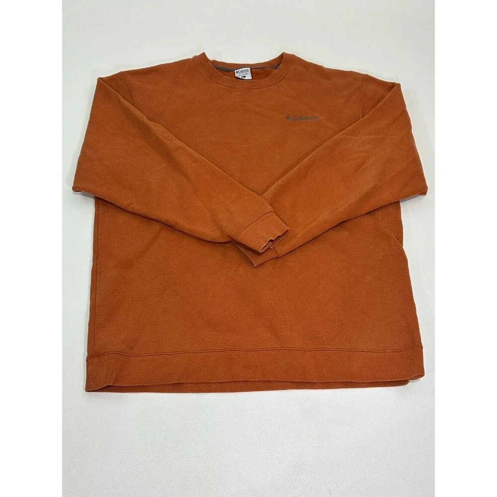 Columbia Men's Long Sleeve Sweater, Orange, Size XL‎